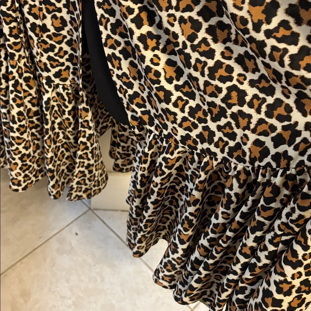 Diane Von Furstenberg Leopard Ruffle Maxi dress XL - Picture 9 of 13